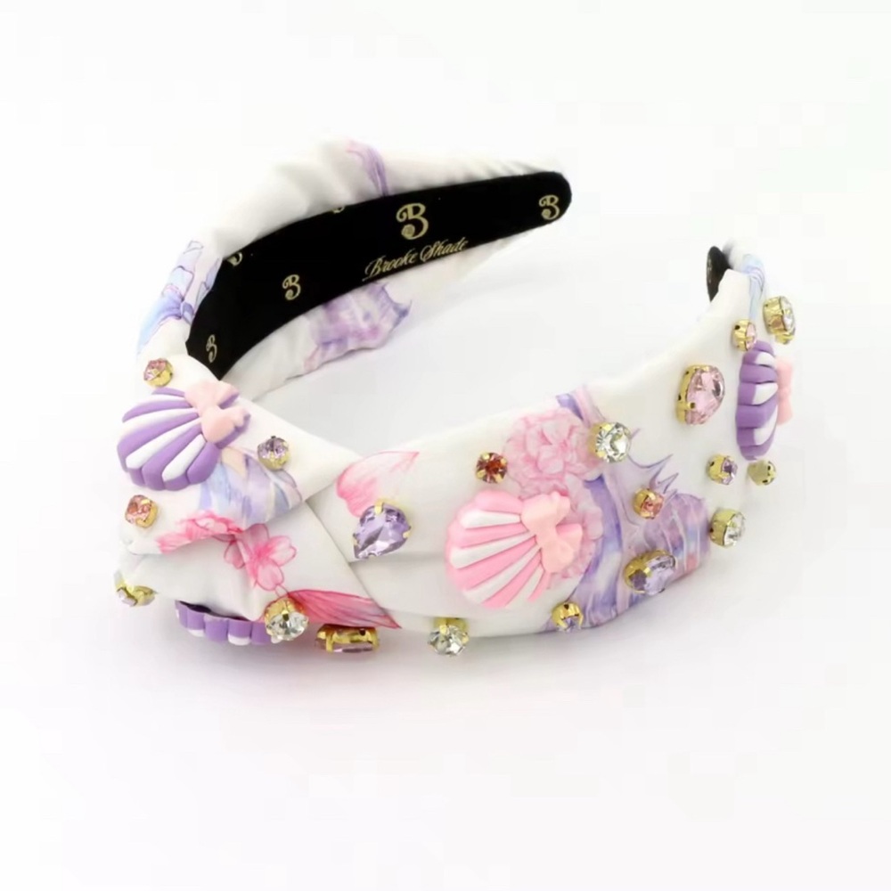 120. NEW The Brooke Shade “Seashell Bow Crystal” Headband 🐚